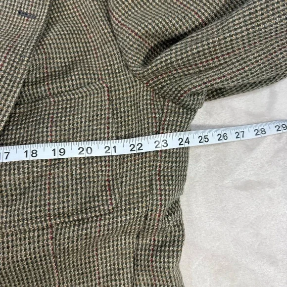 Vintage Polo Ralph Lauren Blazer Men Sz 40L Wool Tweed Brown Herringbone Preppy
